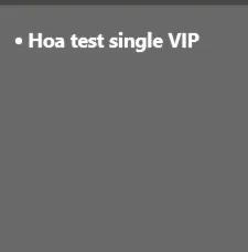 Hoa test single VIP