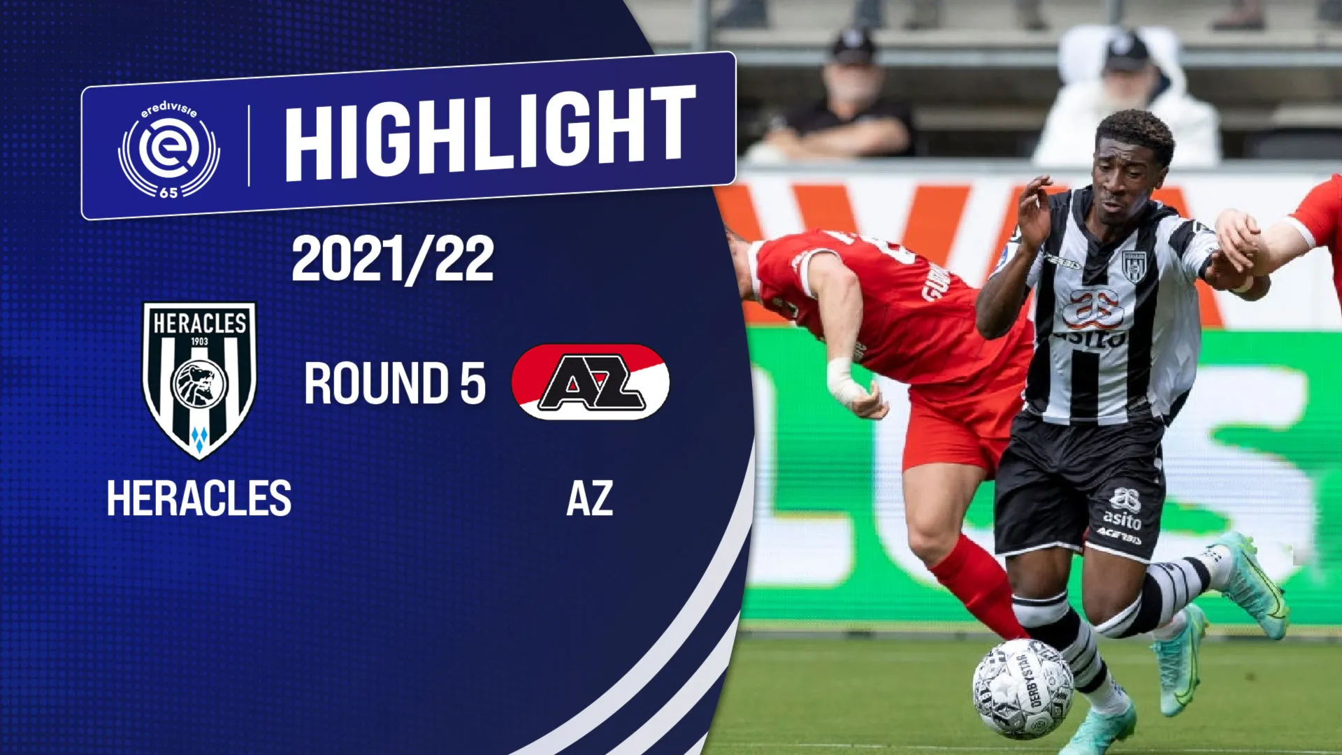 Highlights Heracles Almelo - AZ Alkmaar (Vòng 5 - Giải VĐQG Hà Lan 2021/22)