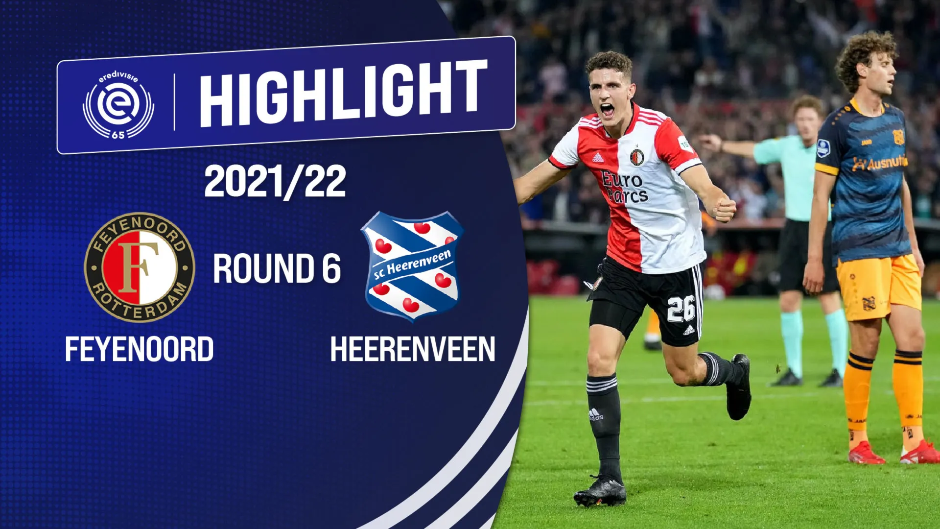 Highlights Feyenoord - SC Heerenveen (Vòng 6 - Giải VĐQG Hà Lan 2021/22)