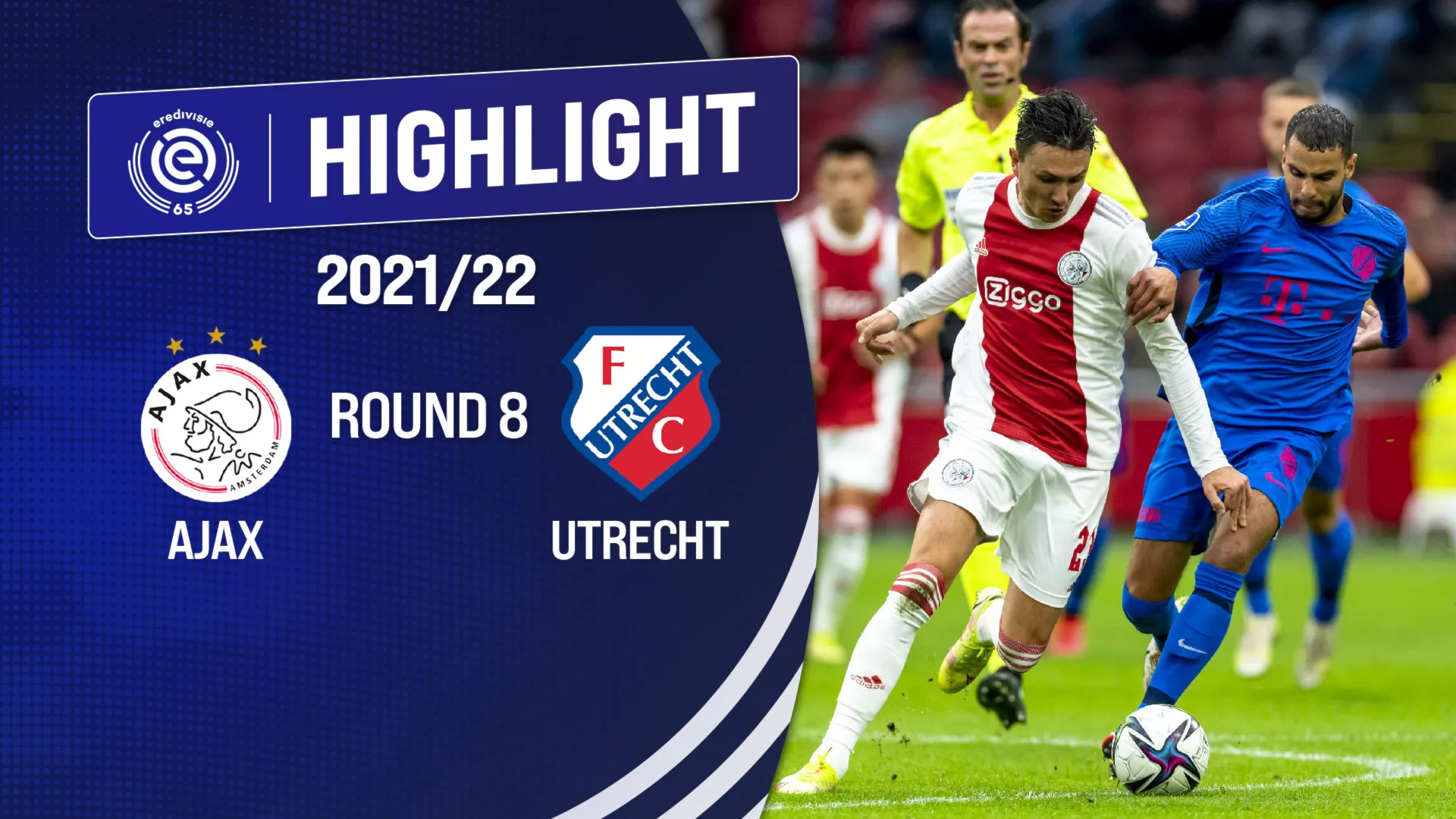 Highlights Ajax vs Utrecht (Vòng 8 - Giải VĐQG Hà Lan 2021/22)