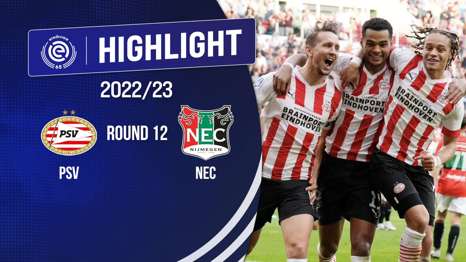 Highlights PSV - NEC (Vòng 12 - VĐQG Hà Lan 2022/23)