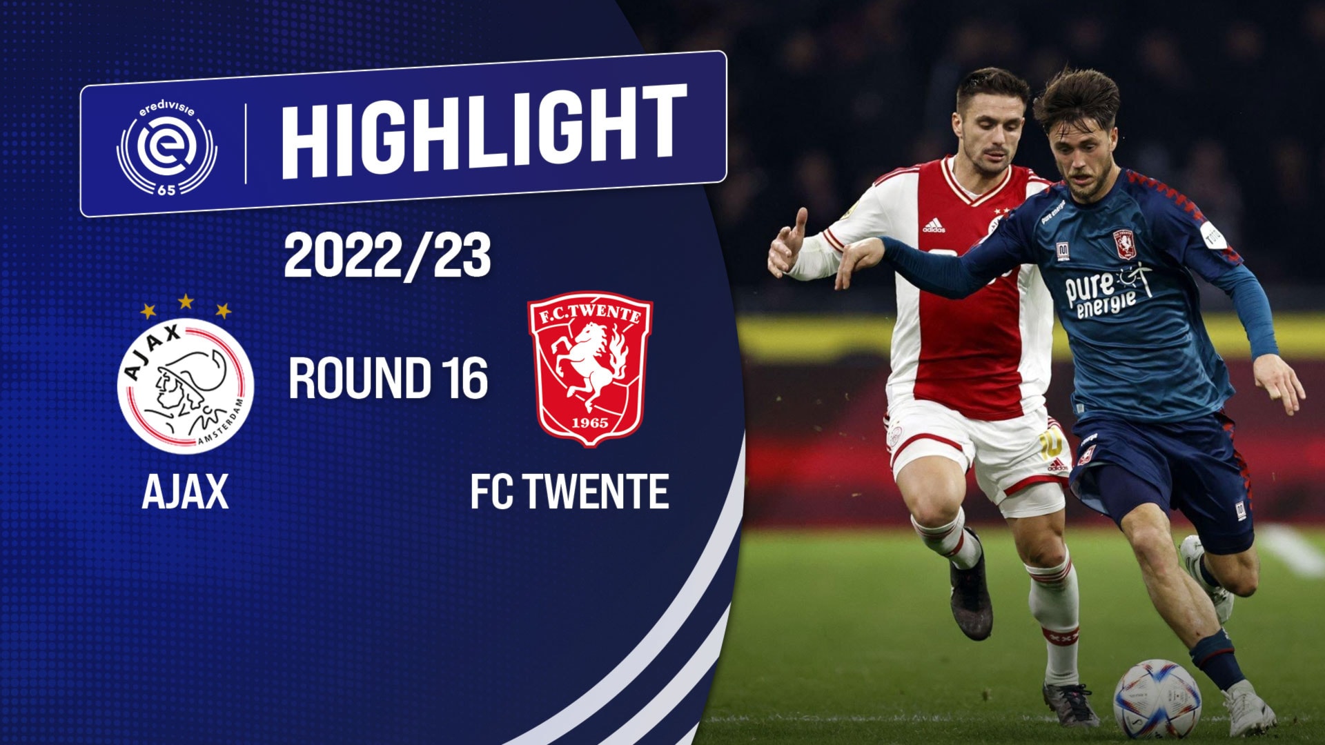 Highlight Ajax - Twente (Vòng 16 - Giải Vđqg Hà Lan 2022/23) | Vieon