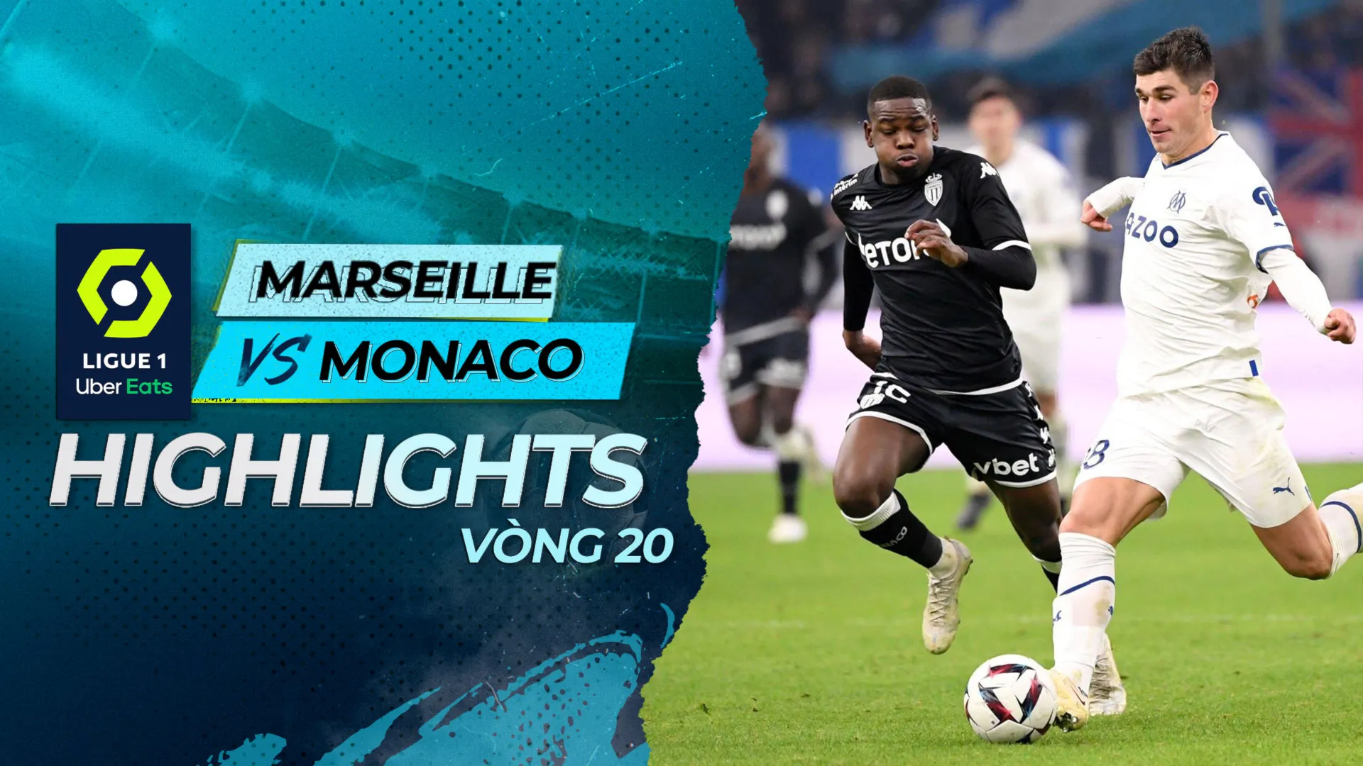 Highlights Marseille - Monaco (Vòng 20 - Giải VĐQG Pháp 2022/23)
