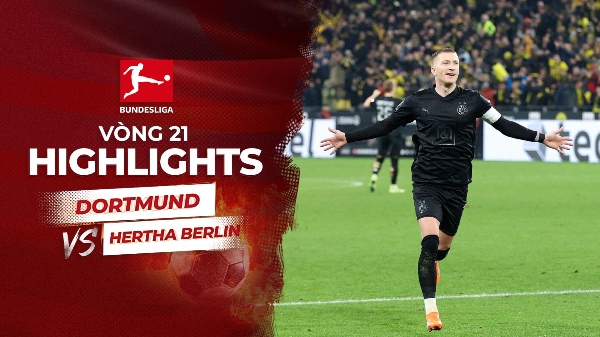 Highlights Dortmund - Hertha BSC (Vòng 21 - Giải VĐQG 2022/23) | VieON