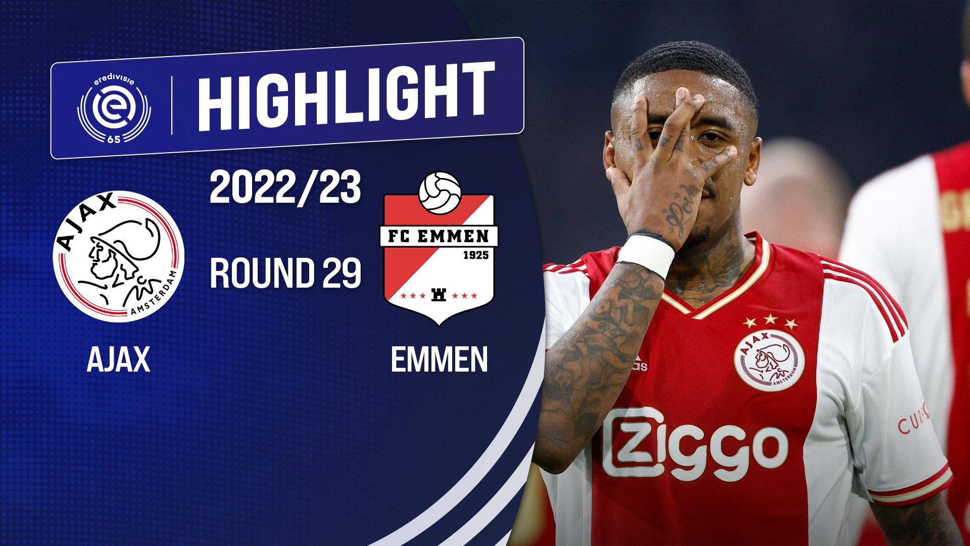 Highlights Ajax Emmen (Vòng 29 Giải VĐQG Hà Lan 2022/23) VieON