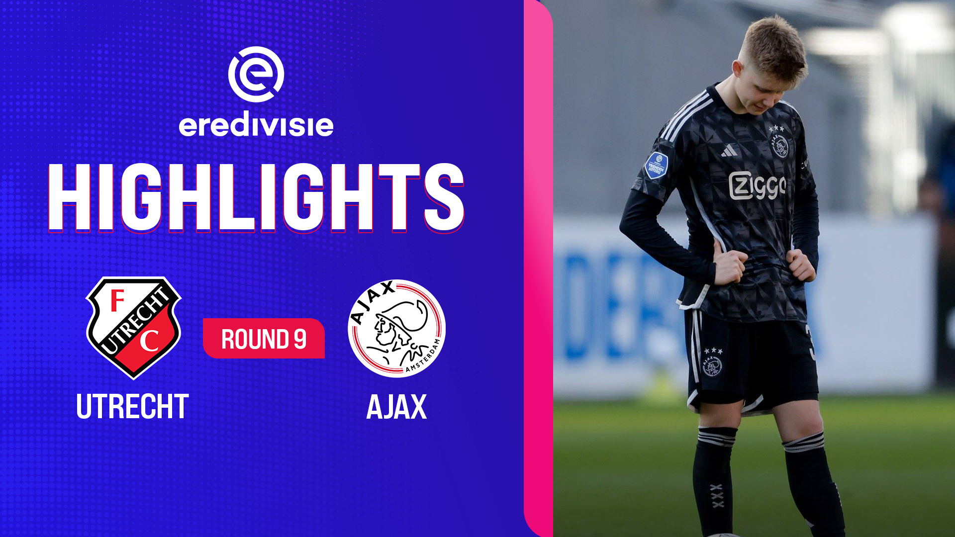 Highlights Utrecht Ajax (Vòng 9 Giải VĐQG Hà Lan 2023/24) VieON