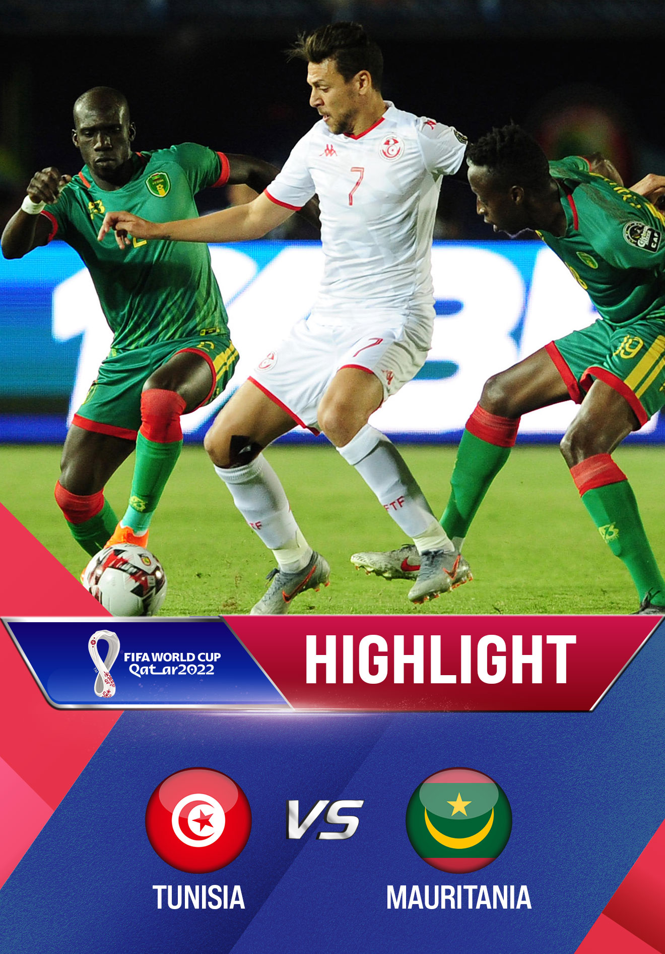 Highlights Tunisia vs Mauritania (Lượt trận 3 Vòng Loại thứ 2 World Cup 2022 Khu vực châu Phi