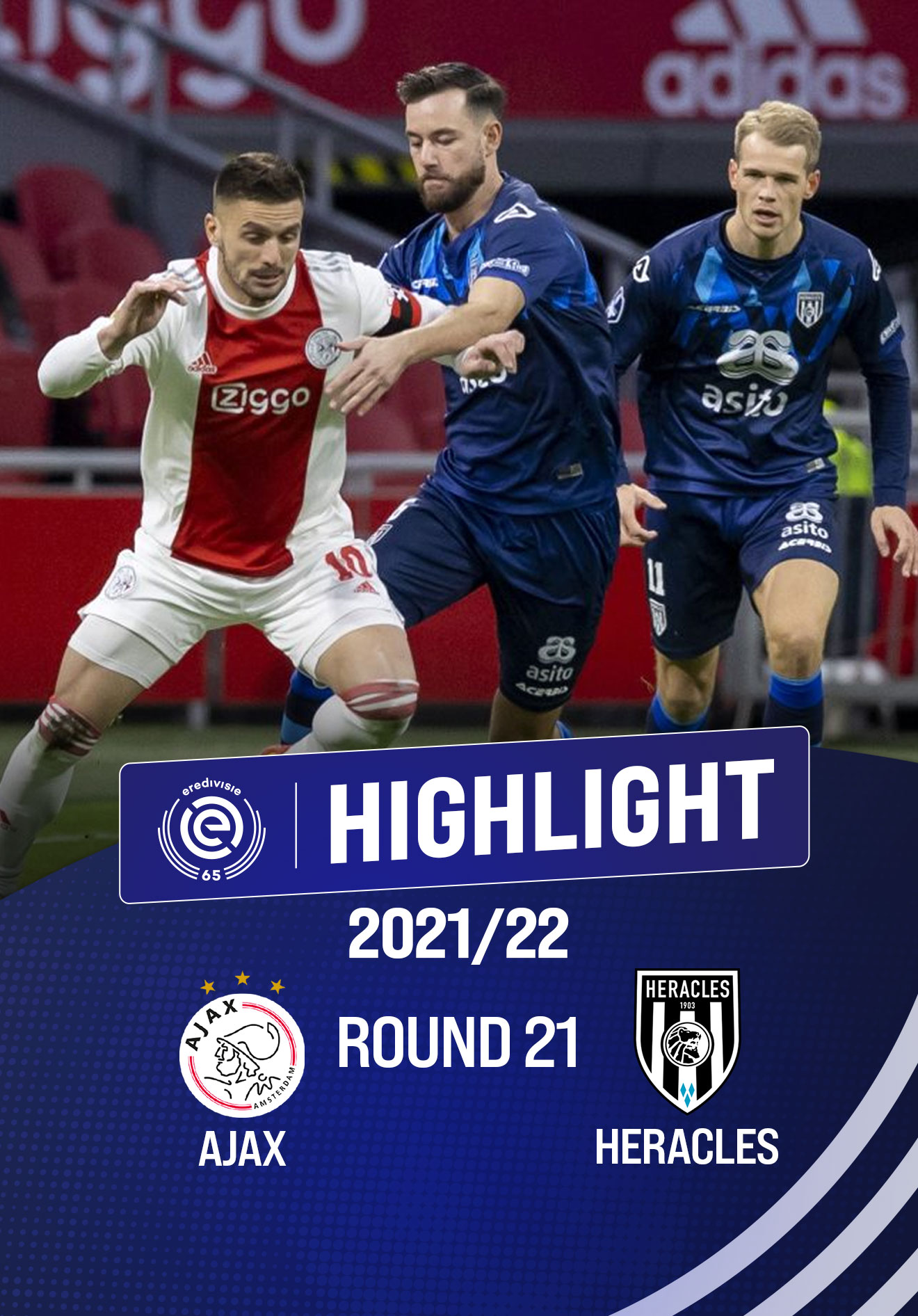 Highlights Ajax Vs Heracles (Vòng 21 - Giải VĐQG Hà Lan 2021/22) | VieON