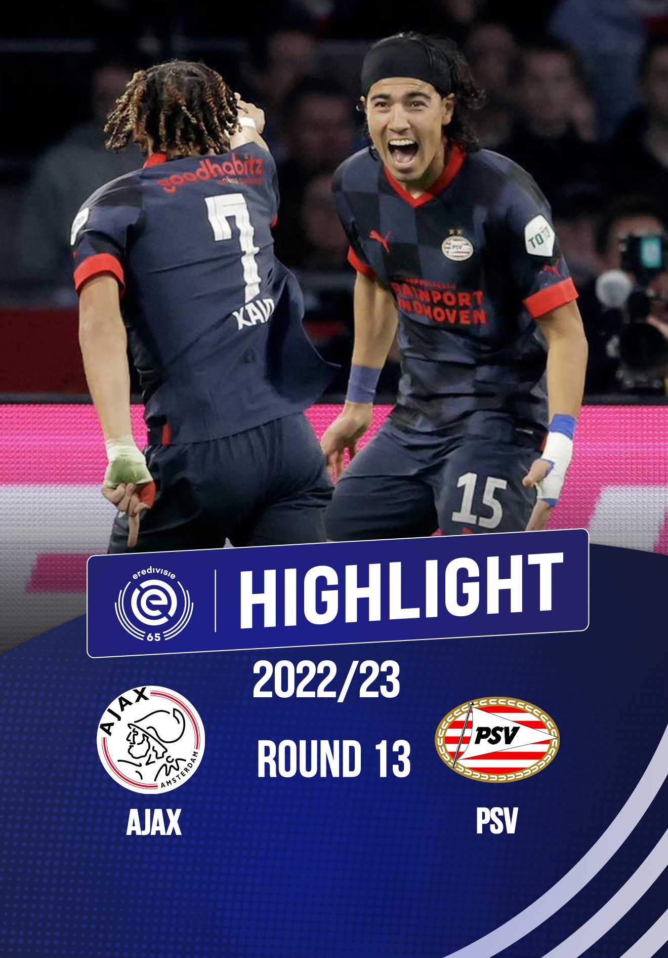 Highlights Ajax PSV (Vòng 13 VĐQG Hà Lan 2022/23) VieON