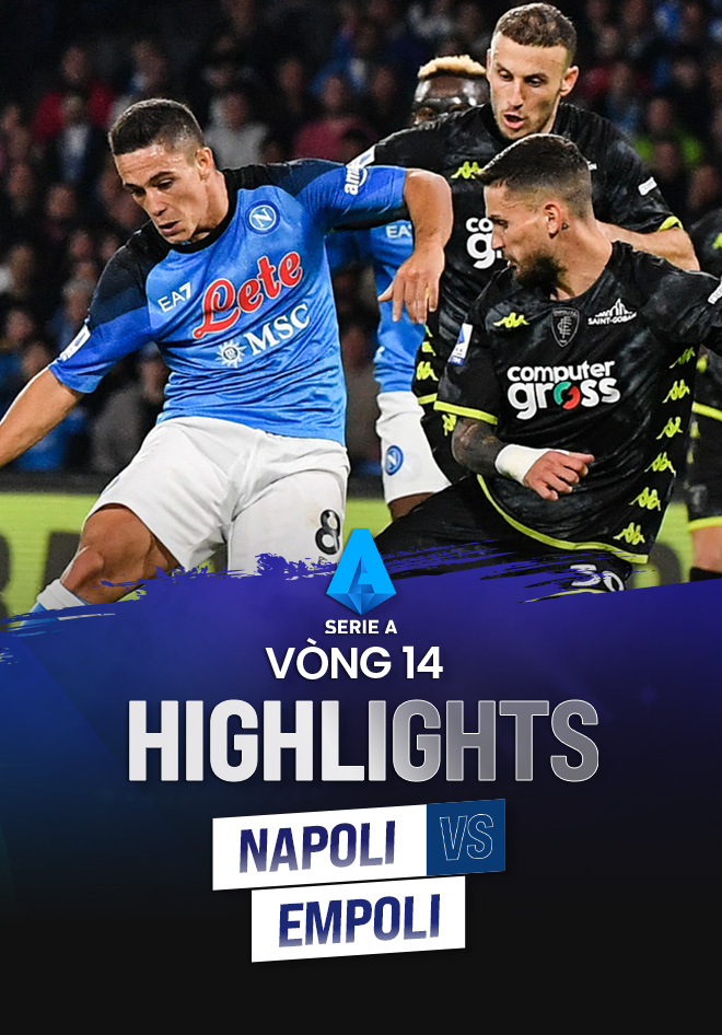 Highlights Napoli Empoli (Vòng 14 Giải VĐQG Ý 2022/23) VieON