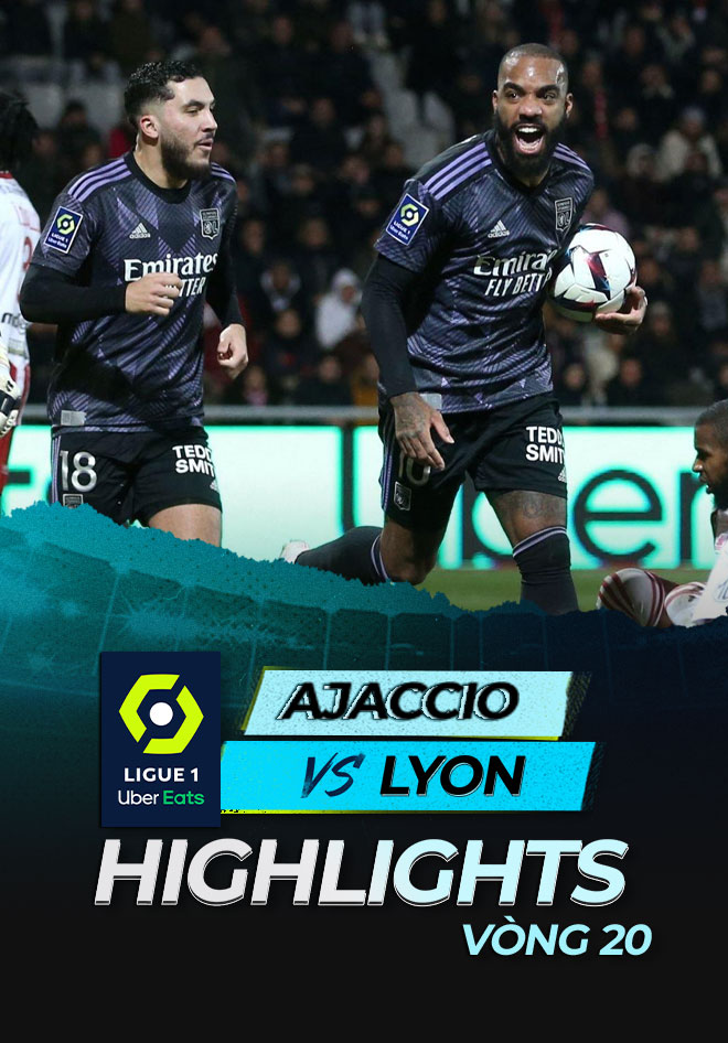 Highlights Ajaccio Lyon (Vòng 20 Giải VĐQG Pháp 2022/23) VieON