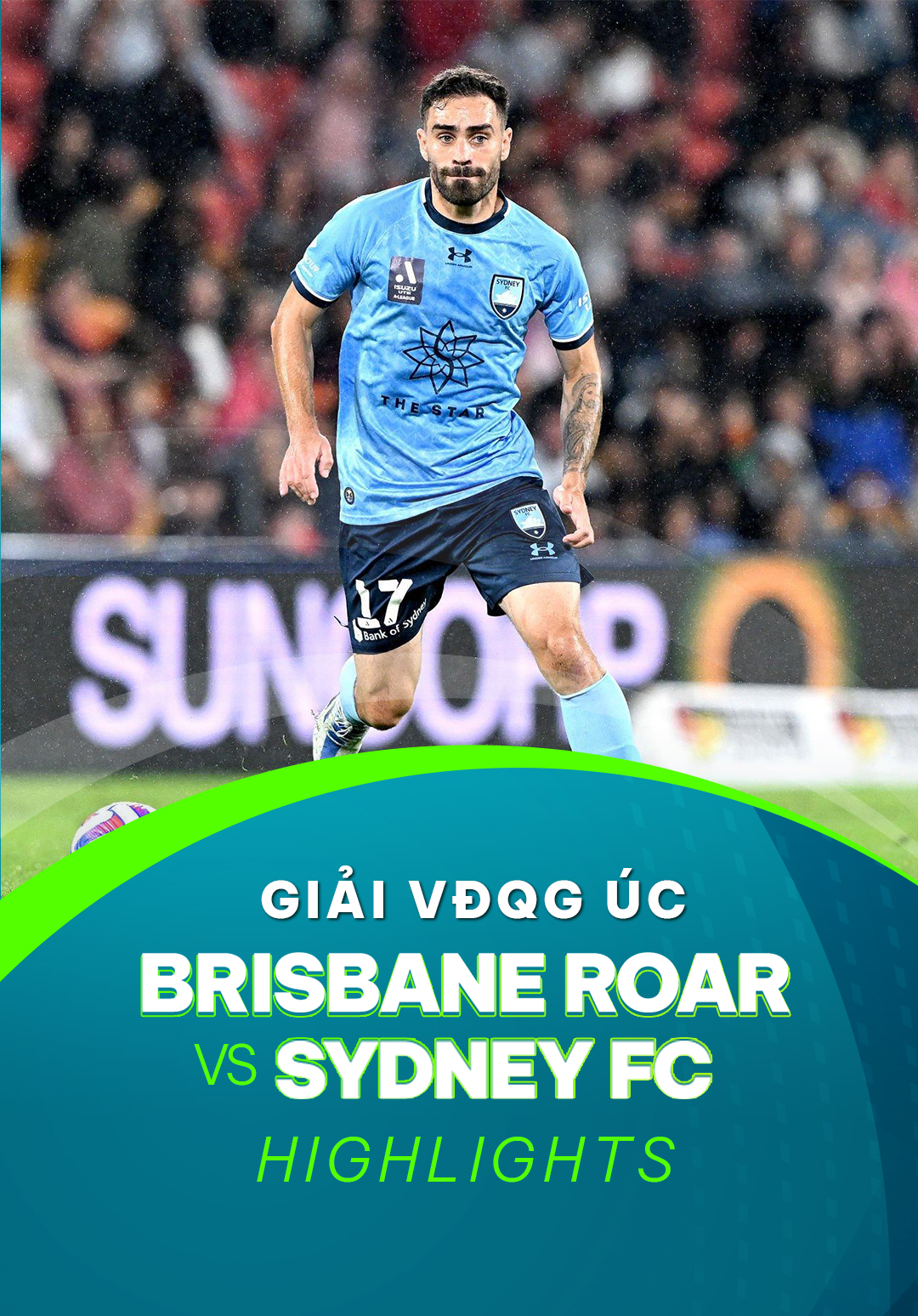 Highlights Brisbane Roar Sydney FC (Vòng 25 Giải VĐQG Úc 2022/23) VieON
