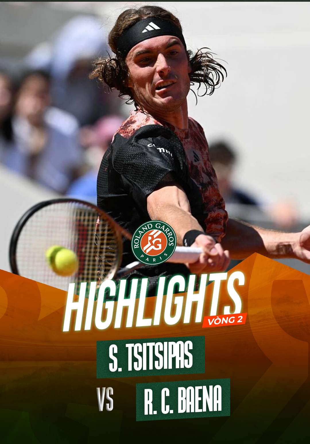 Highlights Stefanos Tsitsipas Roberto Carballes Baena Vòng 2 Giải