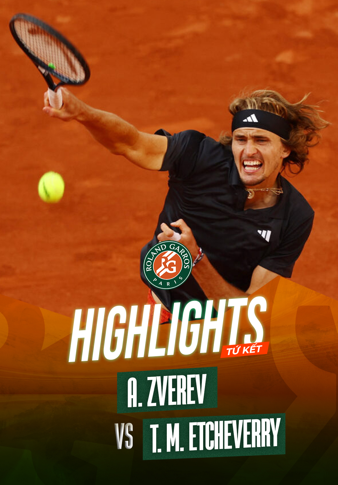 Highlights Alexander Zverev – Tomas Martin Etcheverry (Tứ Kết - Giải ...