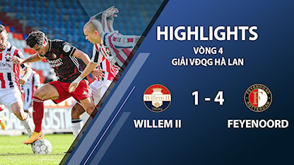 Highlights Willem II 1-4 Feyenoord (vòng 4 giải VĐQG Hà Lan 2020/21)