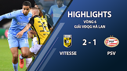 Highlights Vitesse 2-1 PSV Eindhoven (vòng 6 giải VĐQG Hà Lan 2020/21)