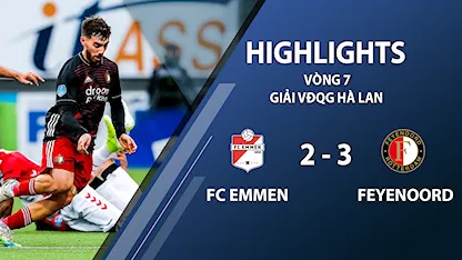Highlights FC Emmen 2-3 Feyenoord (vòng 7 giải VĐQG Hà Lan 2020/21)