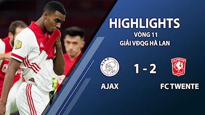Highlights Ajax 1-2 FC Twente (vòng 11 giải VĐQG Hà Lan 2020/21)