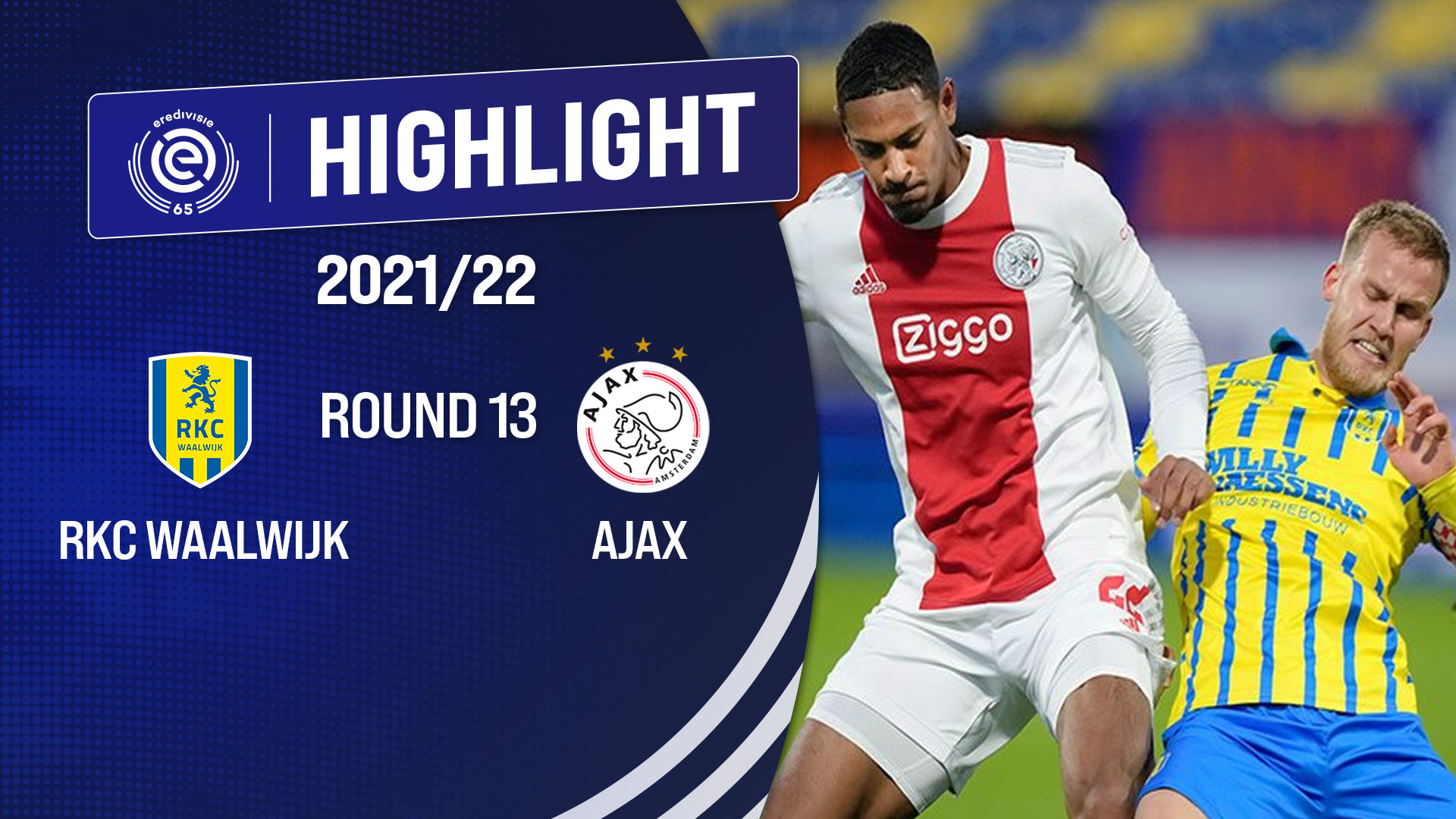 Highlights RKC Waalwijk - Ajax (Vòng 13 - Giải VĐQG Hà Lan 2021/22) | VieON