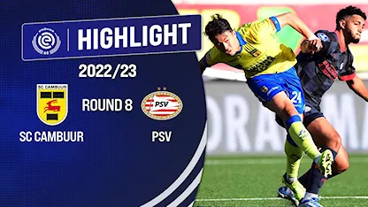 Highlights SC Cambuur - PSV (Vòng 8 - VĐQG Hà Lan 2022/23)