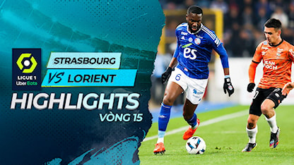 Highlights Strasbourg  -  Lorient (Vòng 15 - Giải VĐQG Pháp 2022/23)