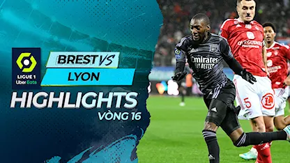 Highlights Brest - Lyon (Vòng 16 - Giải VĐQG Pháp 2022/23)