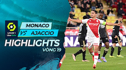 Highlights Monaco - Ajaccio (Vòng 19 - Giải VĐQG Pháp 2022/23)