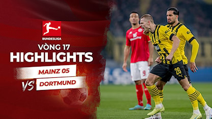 Highlights Mainz 05 - Dortmund (Vòng 17 - Giải VĐQG Đức 2022/23)