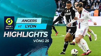Highlights Angers - Lyon (Vòng 25 - Giải VĐQG Pháp 2022/23)