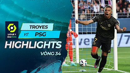 Highlights Troyes - PSG (Vòng 34 - Giải VĐQG Pháp 2022/23)