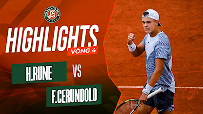 Highlights Holger Rune - Francesco Cerundolo (Vòng 4 - Giải Quần Vợt Roland Garros 2023)