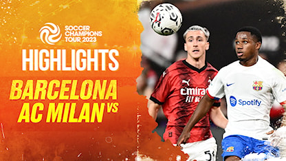 Highlights Barcelona - AC Milan (Giải Giao Hữu Soccer Champions Tour 2023)