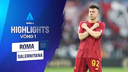 Highlights AS Roma - Salernitana (Vòng 1 - Giải VĐQG Ý 2023/24)