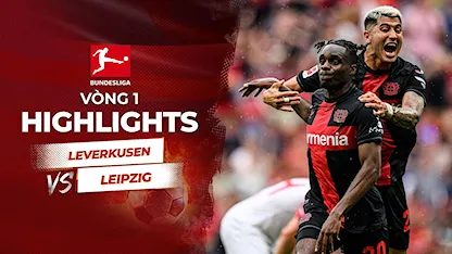 Highlights Leverkusen - Leipzig (Vòng 1 - Giải VĐQG Đức 2023/24)