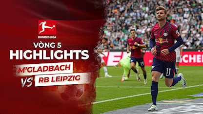 Highlights M'gladbach - RB Leipzig (Vòng 5 - Giải VĐQG Đức 2023/24)