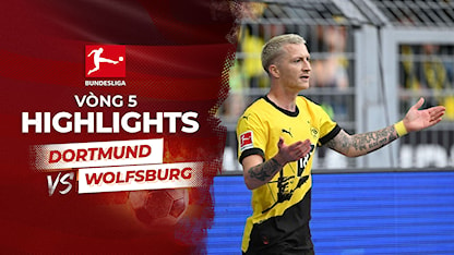 Highlights Dortmund - Wolfsburg (Vòng 5 - Giải VĐQG Đức 2023/24)
