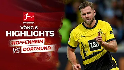 Highlights Hoffenheim - Dortmund (Vòng 6 - Giải VĐQG Đức 2023/24)
