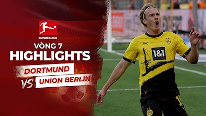 Highlights Dortmund - Union Berlin (Vòng 7 - Giải VĐQG Đức 2023/24)
