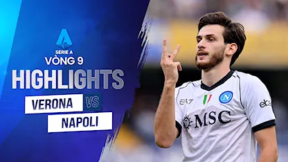 Highlights Verona - Napoli (Vòng 9 - Giải VĐQG Ý 2023/24)