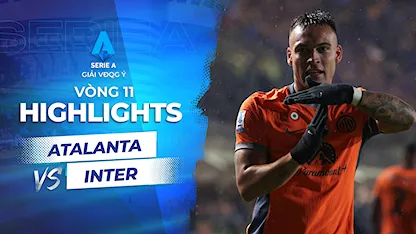 Highlights Atalanta - Inter Milan (Vòng 11 - Giải VĐQG Ý 2023/24)