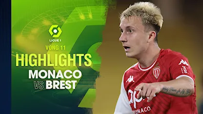 Highlights Monaco - Brest (Vòng 11 - Giải VĐQG Pháp 2023/24)