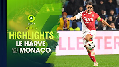 Highlights Le Havre - Monaco (Vòng 12 - Giải VĐQG Pháp 2023/24)