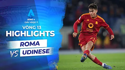 Highlights Roma - Udinese (Vòng 13 - Giải VĐQG Ý 2023/24)