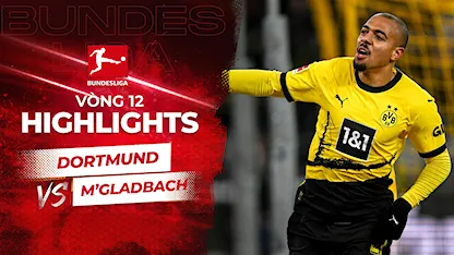 Highlights Dortmund - M'gladbach (Vòng 12 - Giải VĐQG Đức 2023/24)