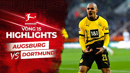 Highlights Augsburg - Dortmund (Vòng 15 - Giải VĐQG Đức 2023/24)