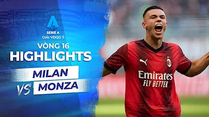 Highlights Milan - Monza (Vòng 16 - Giải VĐQG Ý 2023/24)