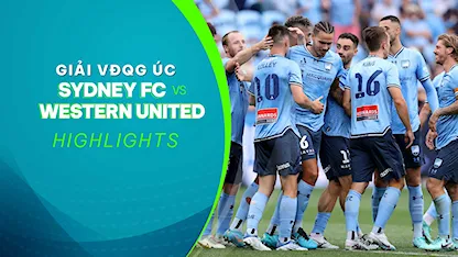 Highglights Sydney FC - Western United FC (Vòng 9 - Giải VĐQG Úc 2023/24)