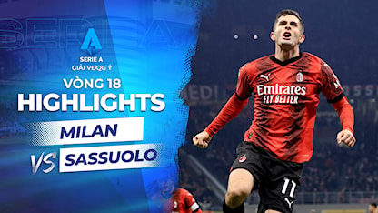 Highlights Milan - Sassuolo (Vòng 18 - Giải VĐQG Ý 2023/24)