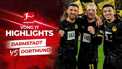 Highlights Darmstadt 98 - Dortmund (Vòng 17 - Giải VĐQG Đức 2023/24)