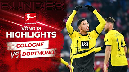 Highlights Cologne - Dortmund (Vòng 18 - Giải VĐQG Đức 2023/24)